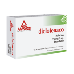 DICLOFENACO 75MG AMSA 2 AMPOLLETAS 3 ML
