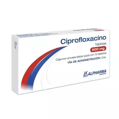 CIPROFLOXACINO 500MG ALPHARMA 10 TABLETAS