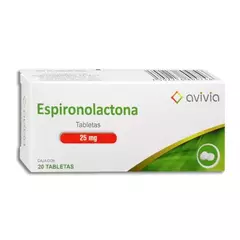 ESPIRONOLACTONA 25MG AVIVIA 20 TABLETAS