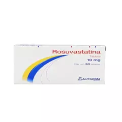 ROSUVASTATINA 10MG ALPHARMA 15 TABLETAS