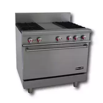 Estufa 4 quemadores, horno y plancha CG-41P DRAGO