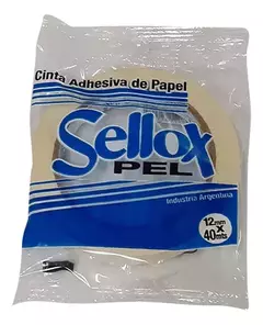 Cinta adhesiva de papel Sellox 12mm x 40mts