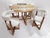 Silla redonda de petiribí tapizada X4unidades. - Rama Muebles