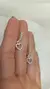 Argollitas corazon strass calado