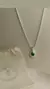 Collar gota cubic verde