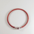 Pulseira Couro Legitimo Vermelho com Fecho Banho Prata - comprar online