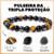 Pulseira da Tripla Proteção - Hematita, Obsidiana e Olho de Tigre 8mm