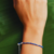 Pulseira Minimalista Facetada de Pedra Lápis Lazúlicom Fecho em Prata 925 - Dom e Propósito - SER ENCANTA