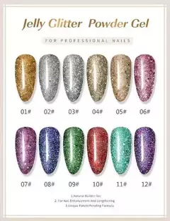 Polygel Con Glitter Jelly Powder Gel Fengshangmei 50ml