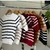 blusa listrada de trico - comprar online