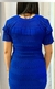 vestido de tricô azul curto - Kadosh modas