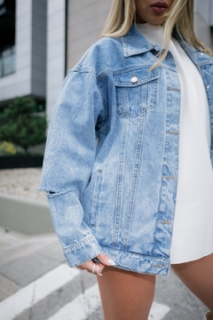 chaqueta oversize en jean - comprar online