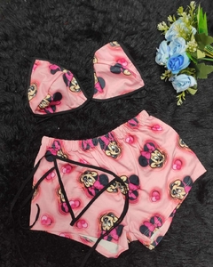 pijama short trio top y tanga en internet