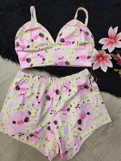 Imagen de pijama short y blusa
