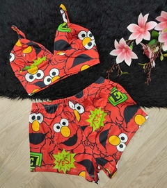 Imagen de pijama short y blusa