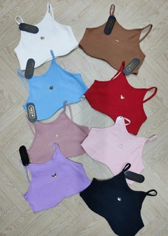 blusas cortas rib - tienda online