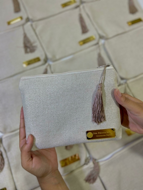 Nécessaire Slim em Linho Consultório com Placa espelhada - comprar online