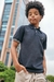 CAMISA POLO EM MEIA MALHA PRETO