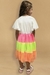 VESTIDO EM COTTON E TULE COLORIDO - Simba Lelê Kids