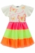 VESTIDO EM COTTON E TULE COLORIDO - comprar online