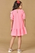 VESTIDO EM MALHA TEXTURIZADA ROSA - comprar online