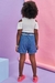 CONJUNTO DE BLUSA EM CANELADO E SHORTS EM JEANS ARKANSAS AZUL na internet
