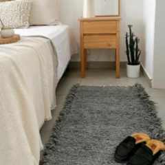 Alfombra telar 100% algodón Gris - comprar online