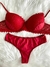 Conjunto de Renda Elis - Bojo c/ Microfibra - Vermelho