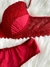Conjunto de Renda Elis - Bojo c/ Microfibra - Vermelho - comprar online