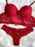 Conjunto de Renda Rubi - Vermelho