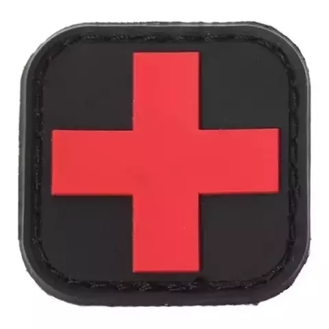 PATCH CRUZ VERMELHA - EMBORRACHADO - VELCRO