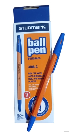 BOLIGRAFO AZUL BALL PEN STUDMARK CAJA DE 12 UND