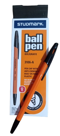 BOLIGRAFO NEGRO BALL PEN STUDMARK CAJA DE 12 UND