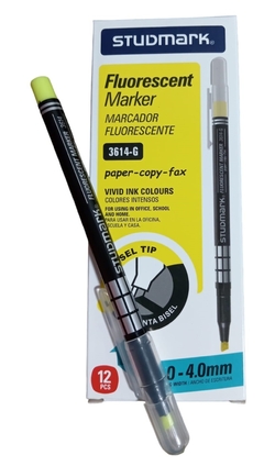 RESALTADOR AMARILLO FLUORECENTE PUNTA DELGADA