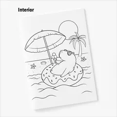 20 Libros Capybara para Colorear Personalizado 10 x 15 cm - ByFitVinilos