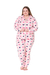 Conjunto Aberto Fleece Rosa Corações - 4651