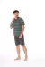 Conjunto Masculino Curto Algodão Listrado Verde - 4666 - Sanvil