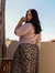 Imagem do Conjunto camiseta e saia longa de onça plus size