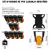 Kit 10 Rodizios Giratórios De PVC 80Kg Reforçados 3" 76mm - comprar online