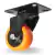 Rodizio Giratório De PVC Laranja 80Kg Reforçado 3" 76mm