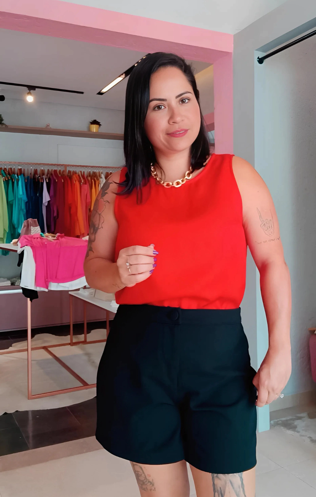 REGATA GOLA CARECA VISCOSE TRABALHADA