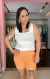 SHORTS CURTO LINHO LARANJA - comprar online