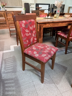 Silla Faustina - Chenille rojas con hojas X2 - comprar online