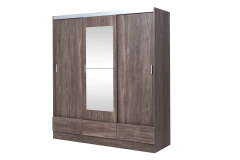 PLACARD TANA PLUS 1,78 - 3 PUERTAS C/ESPEJO MOCCHA - Muebleria El Pucho