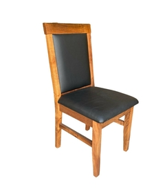 Silla Faustina - Eco cuero Negra X2 - comprar online