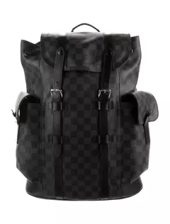 LOUIS VUITTON CHRISTOPHER PM BACKPACK BLACK DAMIER GRAPHITE