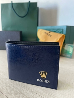 BILLETERA ROLEX BLUE 6303