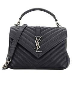 Cartera YSL Bolsa Monograma Classic Matelasse Chevron Piel Mediana
