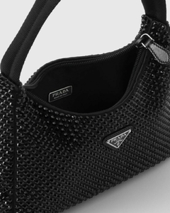Cartera Prada Satin mini-bag with crystals - tienda online