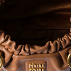 Cartera Miu Miu Joie Nappa Leather Bag Brown - LUXURY GIFT